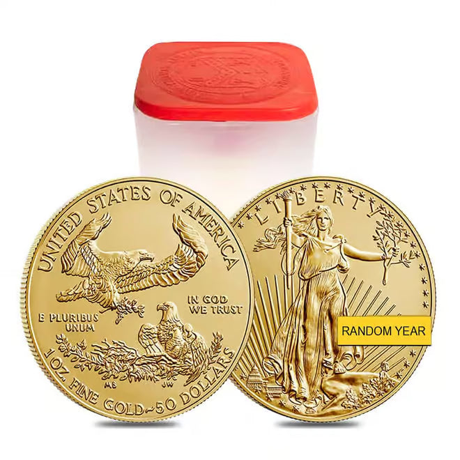1 oz Gold American Eagle $50 Coin BU (Random Year)